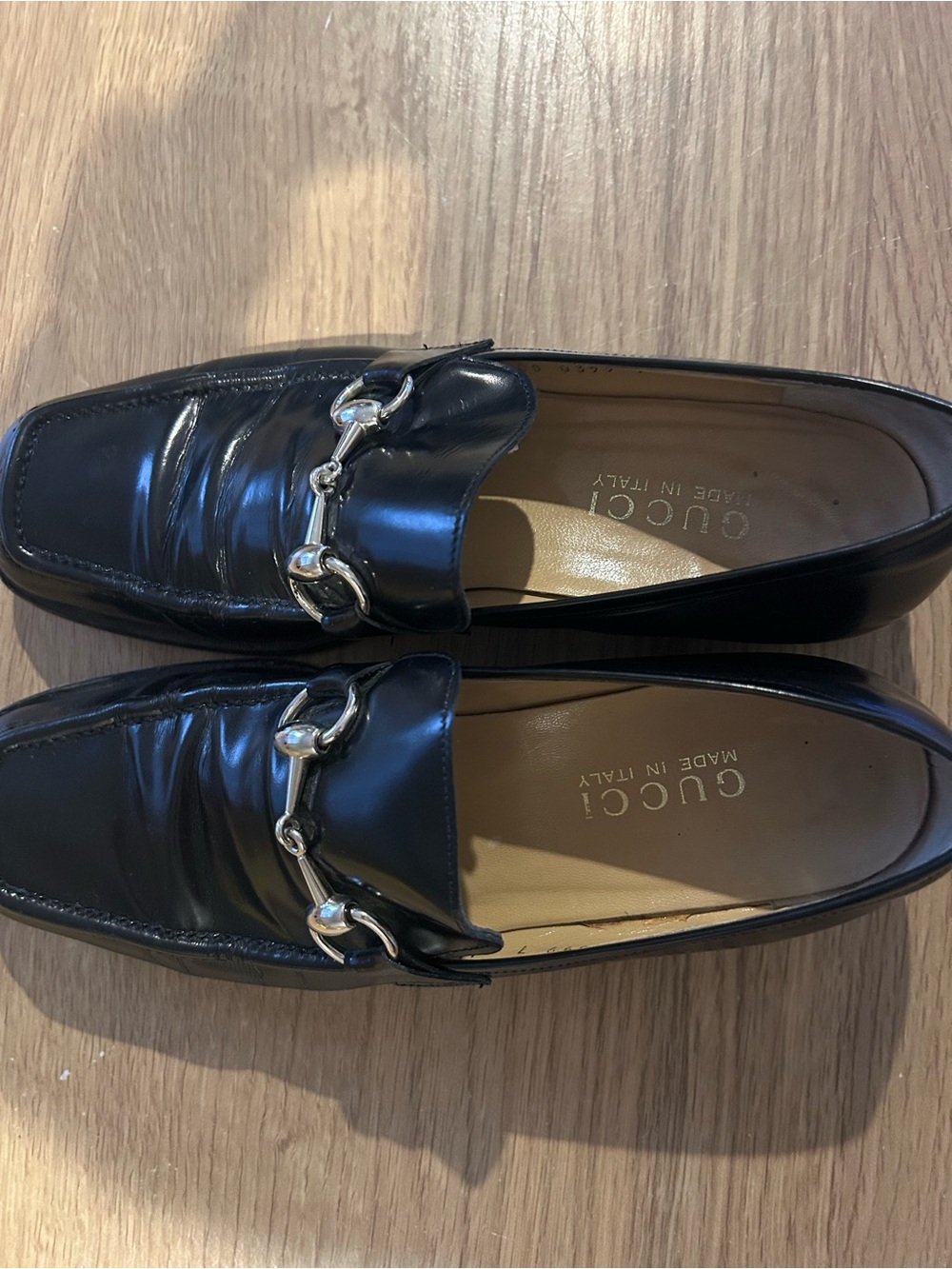 Gucci Black Leather Horsebit Slip-On Loafers - Picture 2 of 7